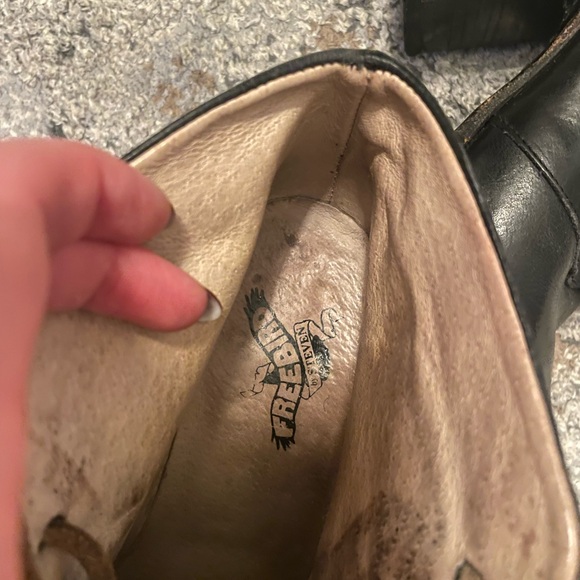 Freebird Black Leather Lace Up Boots - Picture 5 of 5